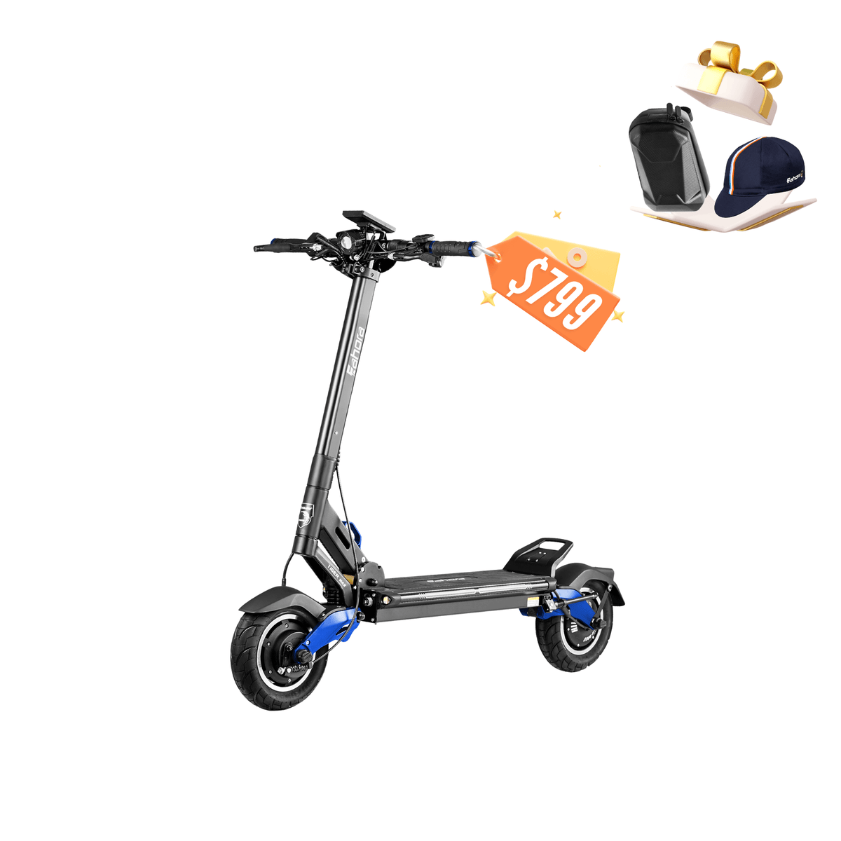 TIGER - スマートスクーター　電動青色 Eahora Tiger Max: Dual 900W Motor Electric Scooter w/28 Mph