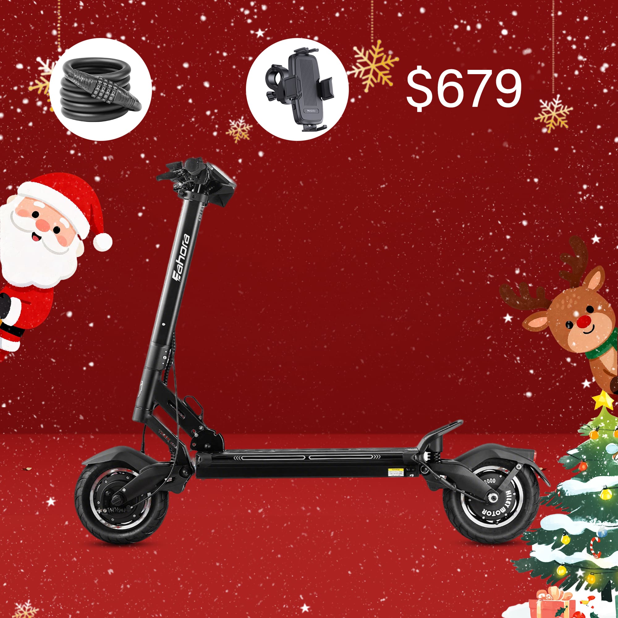 Eahora Tiger Max: Dual 900W Motor Electric Scooter w/28 Mph, 37 Mi